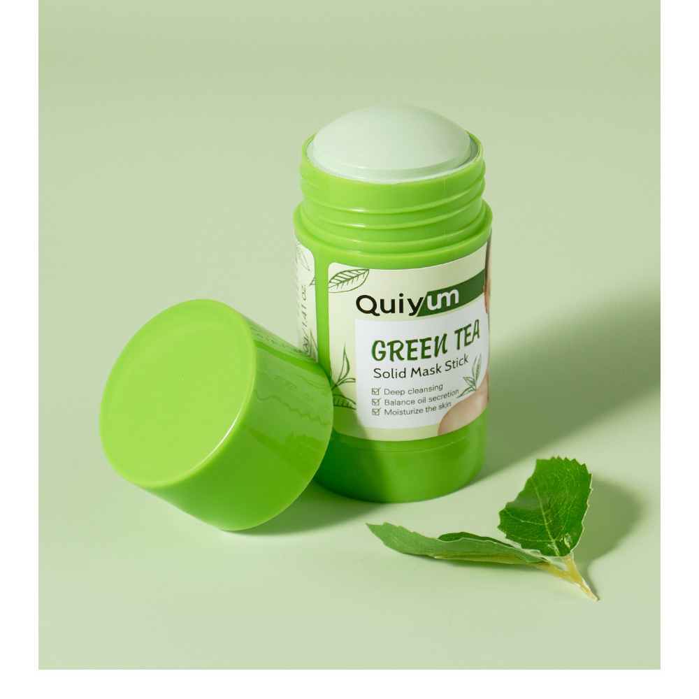 Green Tea Cleansing Clay Mask - QUIYUM Маска-стик с зеленым чаем матча