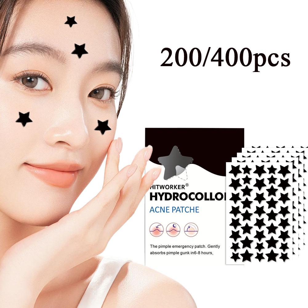 Hydrocolloid Pimple Patch - 200/400 шт. черных гидроколлоидных пластырей от