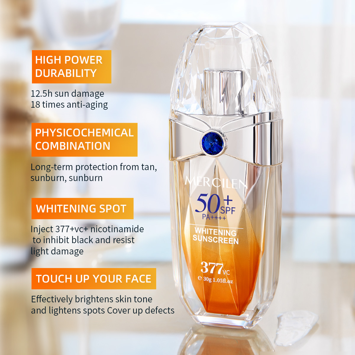 Солнцезащитный крем Mercilen 3 – обзор и цена Spf 50 Waterproof Sunscreen