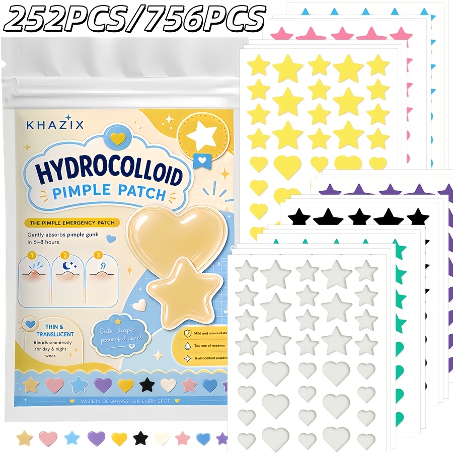 7 цветов, 252 шт./756 шт. Гидр – обзор и цена Hydrocolloid Pimple Patch
